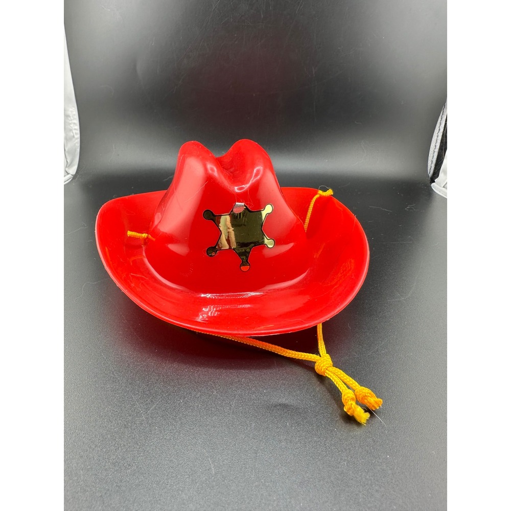 Cabbage Patch Kids Coleco Red Cowboy Hat Plastic 1980s Western Sheriff Vtg 1985